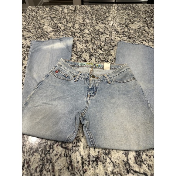 Vintage Mudd Jeans 90s Y2K Flare Leg Denim Jeans Sz 7 - Picture 6 of 16